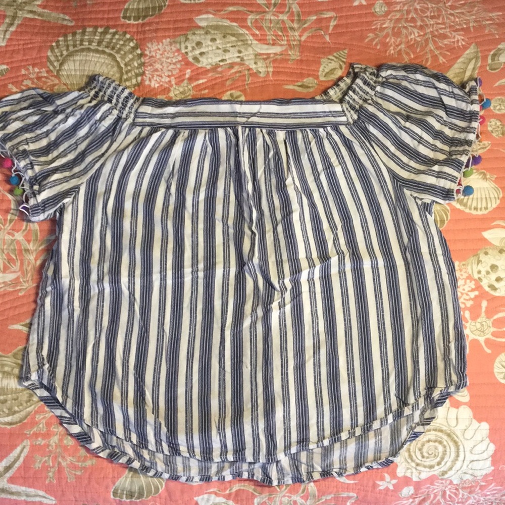 Blue crop top